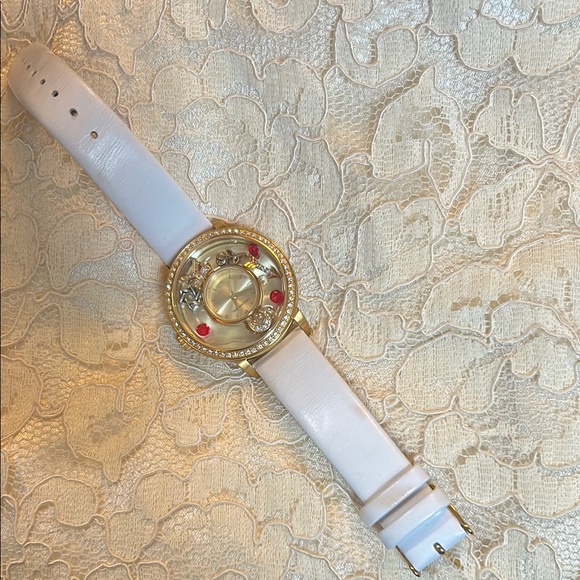Origami Owl Locket Watch Women 38mm Gold Tone Love Heart K/Rose/Charms Bling